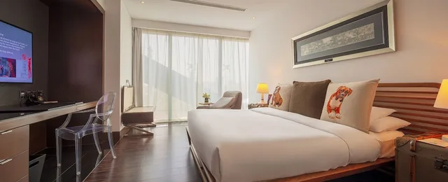 جناح ديلوكس بسرير كينج بشرفة، Hotel Eclat Beijing, an SLH Hotel 3/6