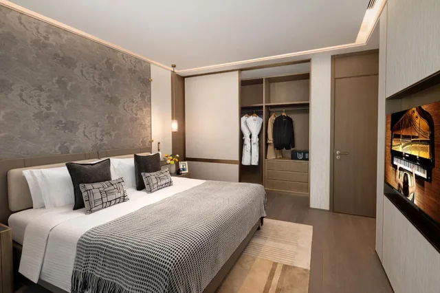 غرفة بريميير بسرير كينج بغرفة نوم واحدة، Ascott Pazhou Guangzhou 1/2