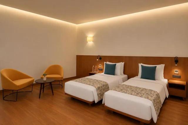 غرفة بريميوم بسريرين منفصلين للمدخنين، The Fern Residency Jamnagar 3/4