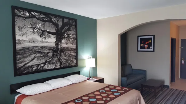 غرفة بسرير كينج بحوض استحمام لذوي الإعاقة، Super 8 By Wyndham Port Arthur/Nederland Area 2/9