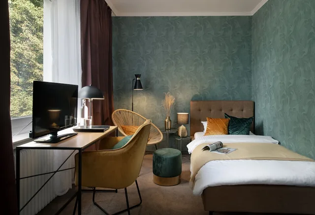 غرفة كومفورت بإطلالة على الحديقة بغرفة نوم واحدة مفردة بسرير فردي، Hotel Stadt Hamburg 3/4