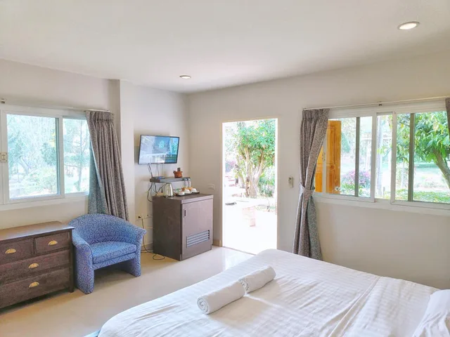 غرفة بسرير مزدوج أو سريرين منفصلين بإطلالة على الحديقة، Kong Garden Resort 3/10