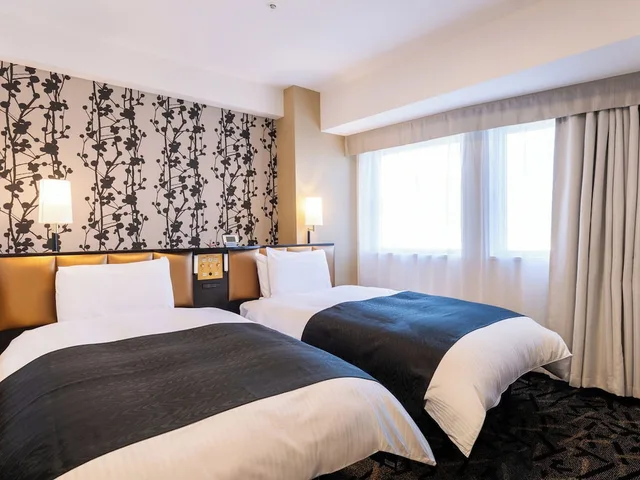 غرفة مفردة بسريرين منفصلين للمدخنين، Apa Hotel Toyama Ekimae 1/6
