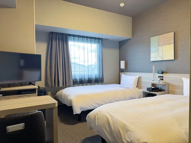 غرفة بسريرين منفصلين، Hotel Route Inn Ginan Kokudo 21 Gou 1/3