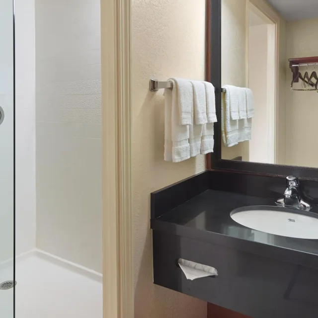 غرفة بسرير كينج بحوض استحمام لذوي الإعاقة، Fairfield Inn Suites By Marriott Atlanta Buckhead 2/6
