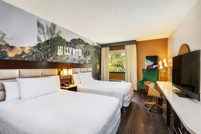 غرفة بسريرين كوين لذوي الإعاقة، Hilton Garden Inn Los Angeles Hollywood 1/3