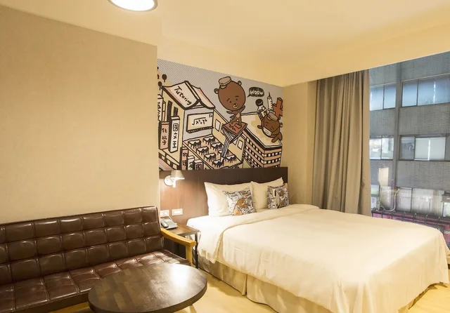 غرفة ديلوكس بسرير مزدوج، Just Live Inn Taipei Station 1/4