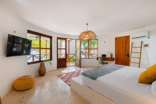 جناح بريميير بسرير كينج بإطلالة على البحيرة بشرفة، Azulea Hotel and Spa Bacalar 5/8
