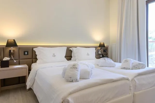غرفة ديلوكس بسرير كوين بإطلالة على البحر، Ayia Marina Suites 1/2