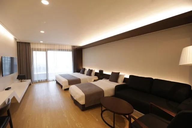 غرفة عائلية بسريرين منفصلين، The Qube Resort Jeju 1/1