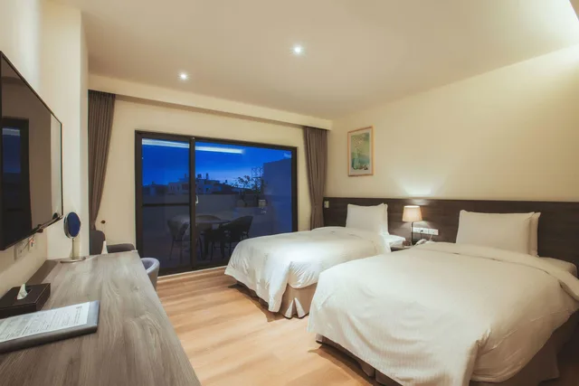 غرفة بسريرين مزدوجين لذوي الإعاقة، Fangliao Hotel 1/1