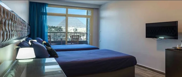 غرفة بانورامية بسريرين منفصلين بشرفة، Pyramids View Inn Bed And Breakfast 6/10