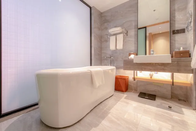 غرفة بسريرين منفصلين وسرير كينج، Siko Grand Hotel Suzhou Yangcheng 4/4