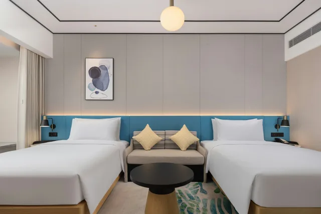 غرفة بسريرين منفصلين في طابق مرتفع، Hilton Garden Inn Zhoukou Huaiyang 3/4