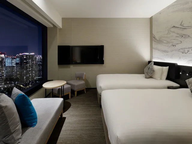 غرفة سوبيريور بسريرين منفصلين بإطلالة بحوض استحمام، Mitsui Garden Hotel Toyosu Premier 4/5