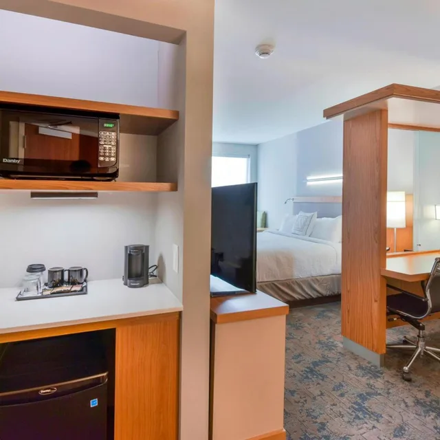 جناح بسرير كينج مع سرير سحّاب إضافي مع أريكة لذوي الإعاقة، Springhill Suites Wilmington Mayfaire 8/8