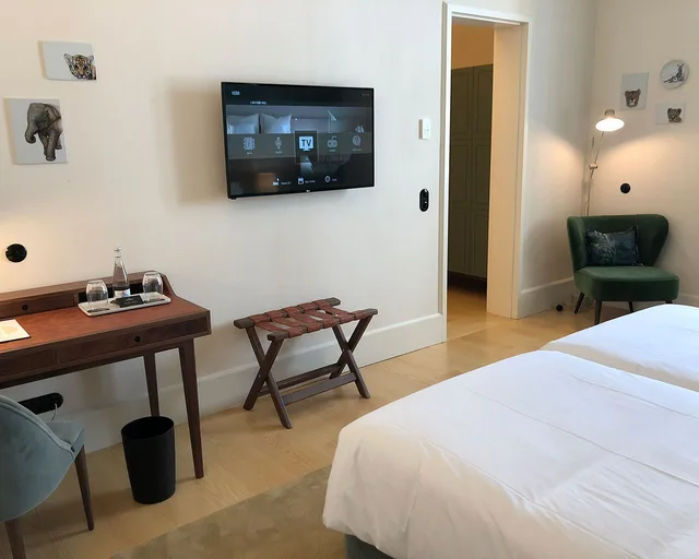 غرفة بسريرين منفصلين بغرفة نوم واحدة، Montebelo Vista Alegre Ilhavo Hotel 1/2
