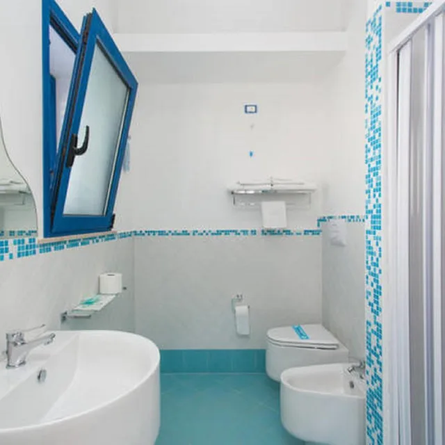 غرفة بسرير مزدوج بإطلالة على البحر، Residence Villaggio Petruso 4/4
