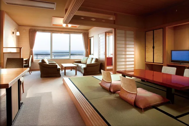 غرفة يابانية بانورامية بإطلالة بمنطقة جلوس بأرضية تاتامي، Kamenoi Hotel Tsukubasan 1/3