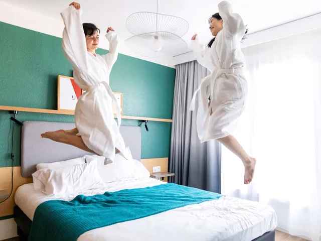 استوديو بسرير مزدوج وسريرين منفصلين بشرفة، Aparthotel Adagio Annecy Centre 2/9