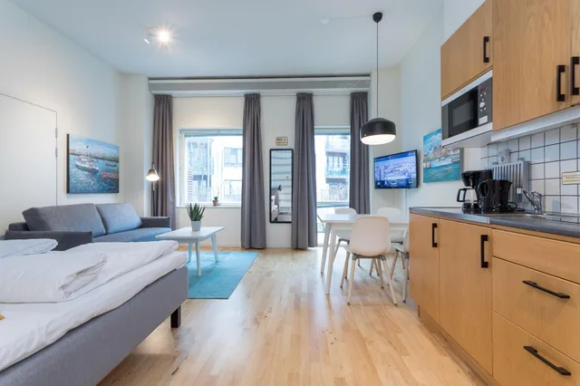 استوديو كومفورت بشرفة في الطابق الأرضي، Apartdirect Hammarby Sjostad 2/2