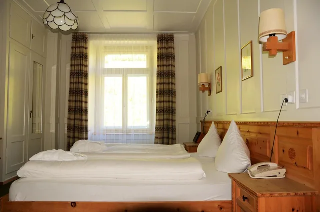 غرفة بسرير مزدوج بإطلالة على الجبل، Schatzalp Snow &amp; Mountain Resort 2/4