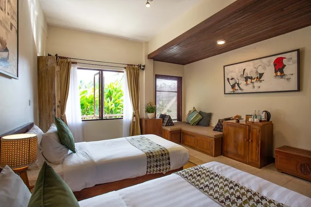 دوبلكس بسريرين منفصلين بإطلالة على النهر بغرفتي نوم، Villa Semana Resort Ubud 9/10
