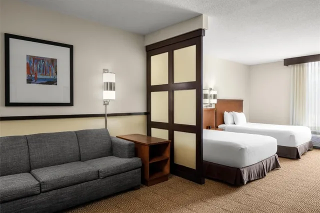 غرفة بسريرين كوين مع أريكة بحوض استحمام لذوي الإعاقة، Hyatt Place Memphis/Germantown 1/2