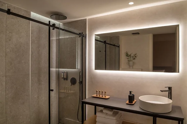 شقة خارجية بسرير كوين بغرفة نوم واحدة مع أريكة، TocToc Suites Olof Palme 3/3