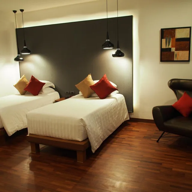 غرفة قياسية بسريرين منفصلين بإطلالة على الحديقة، Laluna Resort 5/6