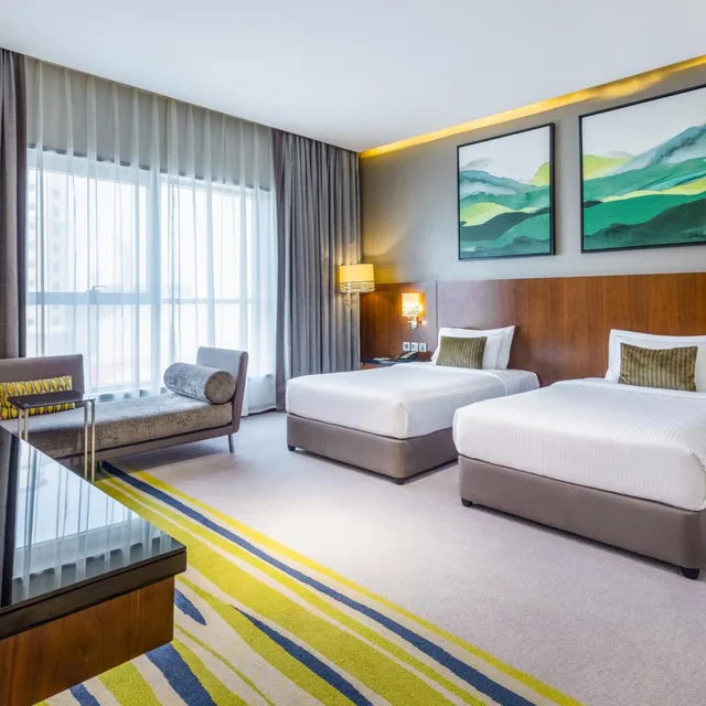 غرفة بريميير بسرير مزدوج أو سريرين منفصلين، Flora Al Barsha Hotel At The Mall 2/6