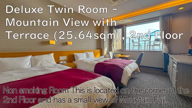 غرفة بسريرين منفصلين بإطلالة على الجبل بشرفة، The Noborisaka Hotel 1/1