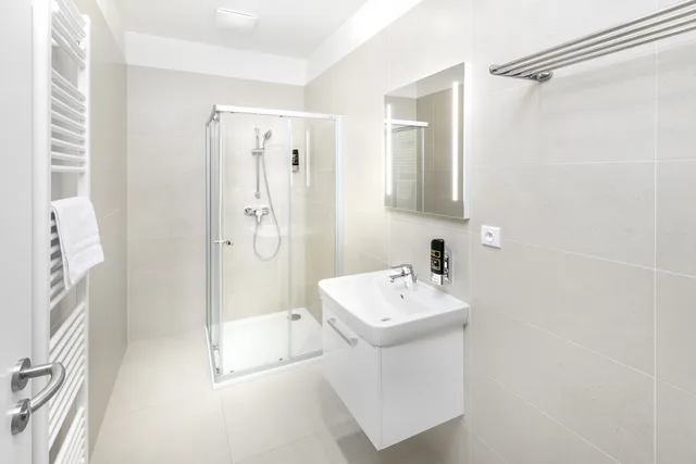 غرفة بسرير كوين بحمام خاص، Downtown Suites Belohorska 9/9