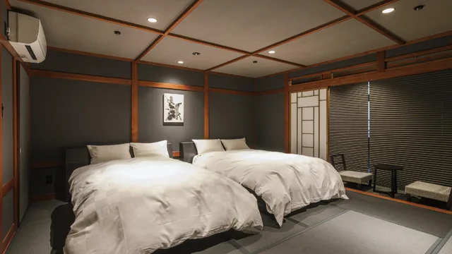 Semi Room, Japanese, 2 Semi Double Beds، Shinzan Kinosaki 1/2