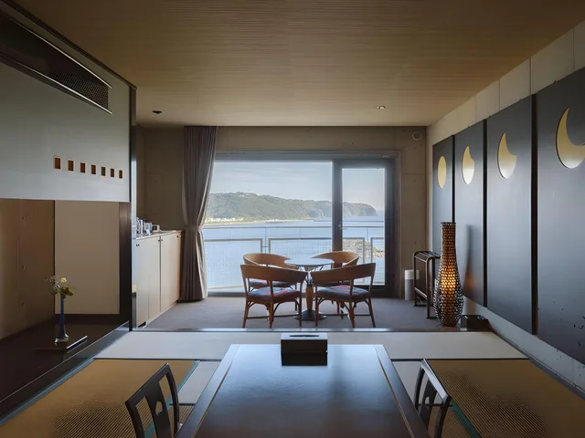 Japanese, Panoramic, Bay and Ocean View, Ocean View, Dining Area, Tatami, Smoking، SHIMODA BAY KUROSHIO 1/1