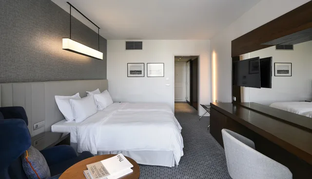 غرفة بريميوم بسريرين منفصلين بإطلالة على المدينة، Makedonia Palace, WorldHotels Luxury 1/4