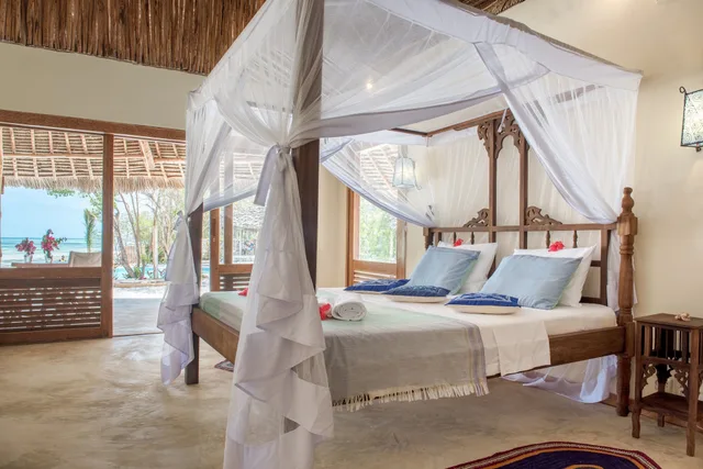 غرفة سوبيريور بسرير كينج بإطلالة على البحر، Marafiki Bungalows 3/7