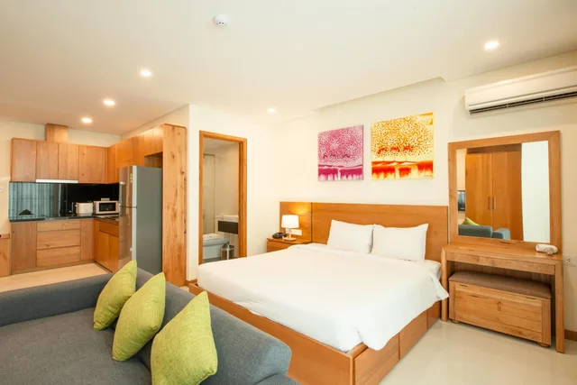 استوديو بسرير كوين بإطلالة على المدينة، Maple Hotel Apartment 1/6