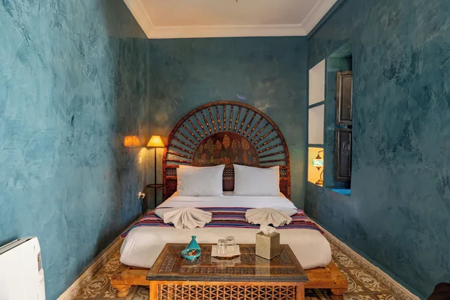 غرفة ديلوكس بسرير كوين بإطلالة على الفناء، Riad Yamina 52 1/1
