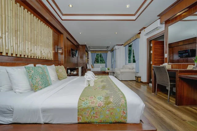 غرفة عائلية بسرير كينج وسرير فردي بإطلالة على الحديقة، Railay Phutawan Resort 3/10