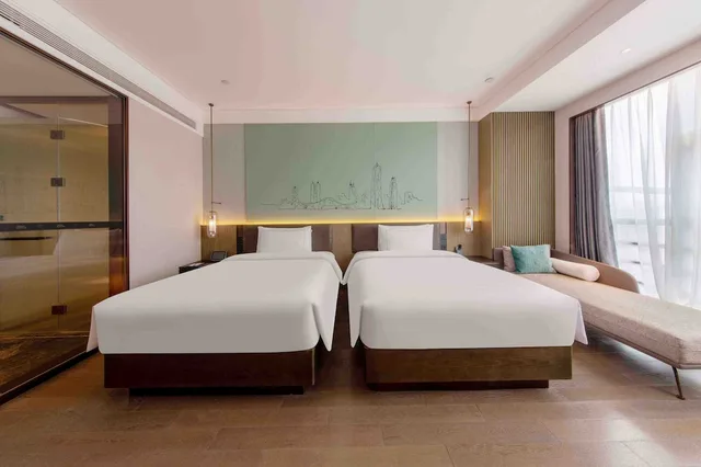غرفة بريميير بسريرين منفصلين، UrCove By Hyatt Shenzhen Luohu 1/4