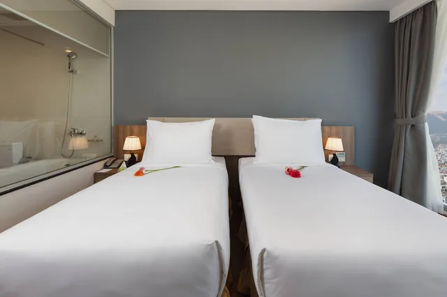 غرفة ديلوكس بسرير مزدوج أو سريرين منفصلين بإطلالة على المدينة، Libra Nha Trang Hotel 5/10