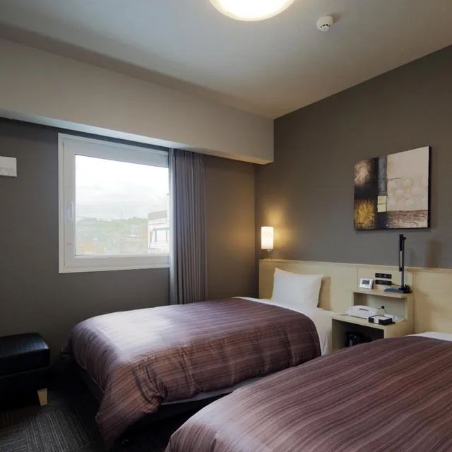 غرفة كومفورت بسريرين منفصلين للمدخنين، Hotel Route-Inn Hita Ekimae 1/3