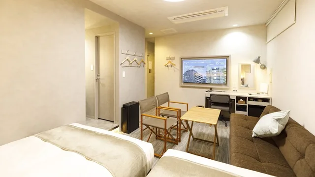 غرفة ديلوكس بسريرين مزدوجين في الملحق، HOTEL Third Place Hakata 2/3