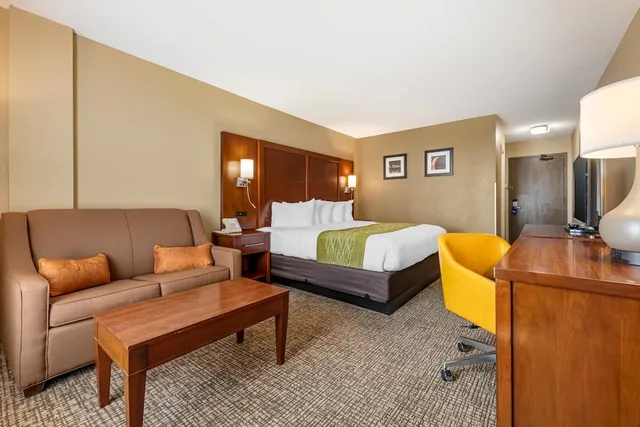 غرفة قياسية مفردة بسرير كينج مع أريكة في الطابق العلوي، Comfort Inn MSP Airport - Mall Of America 7/10