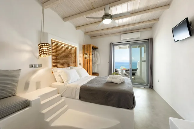 جناح استوديو بسرير مزدوج بإطلالة على البحر، Blue Waves Suites & Apartments - To Kyma 9/10
