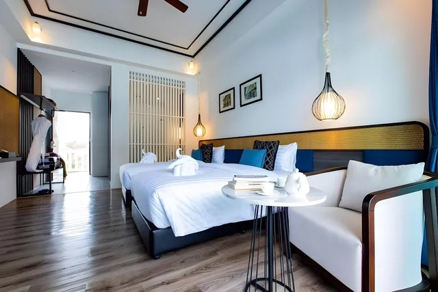 Blue, 2 Double Beds, Pool View, Chaanburi Boutique Resort 1/2