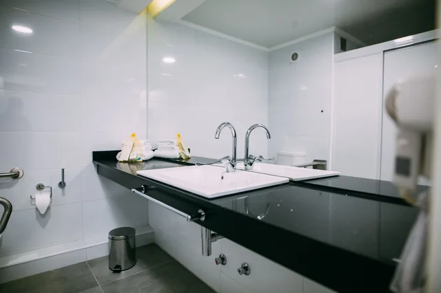 غرفة بسريرين منفصلين بإطلالة على المدينة، Hotel He Wang 10/10
