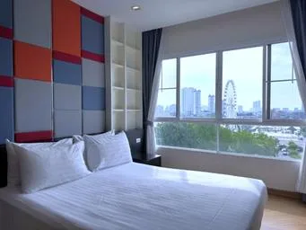جناح عائلي بإطلالة على النهر بغرفتي نوم، The Sunreno Hotel Bangkok 11/11