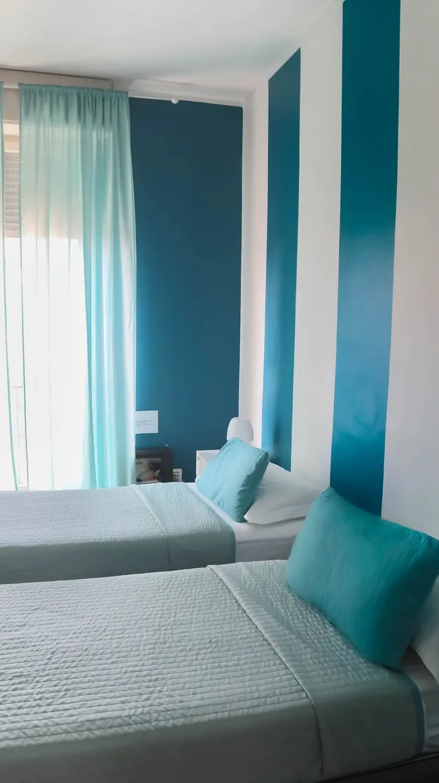 غرفة بسرير مزدوج أو سريرين منفصلين بحمام مشترك، B&B I Am Here Gioia 71 1/5